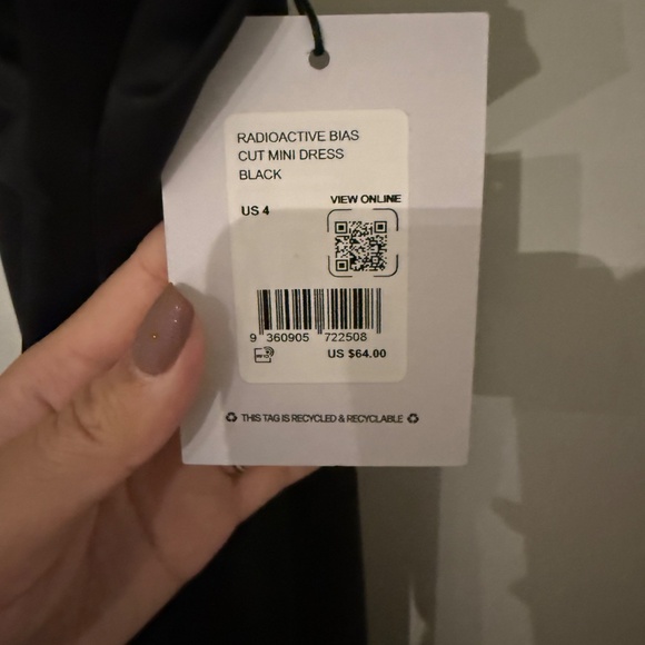 Princess Polly | Radioactive Bias Cut Mini Black Dress - Picture 5 of 7